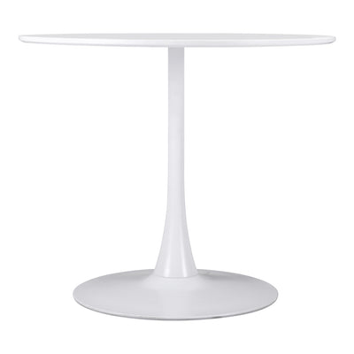 Mesa de Comedor para Salón de Eventos - ZUO OPUS - Blanco - Cubierta de MDF Pintado y Estructura de Acero con Recubrimiento en Polvo