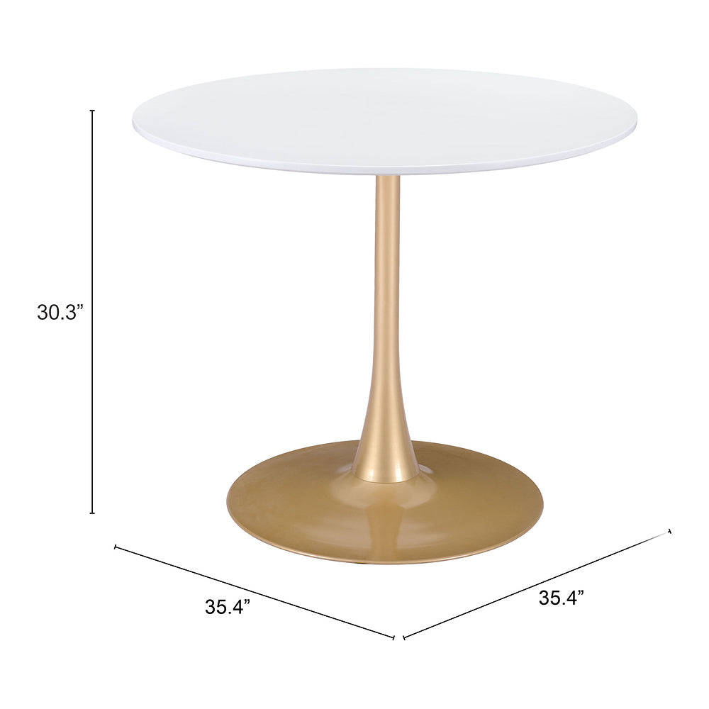 Mesa de Comedor para Salón de Eventos - ZUO OPUS - Varios Colores - Cubierta de MDF Pintado y Estructura de Acero con Recubrimiento en Polvo