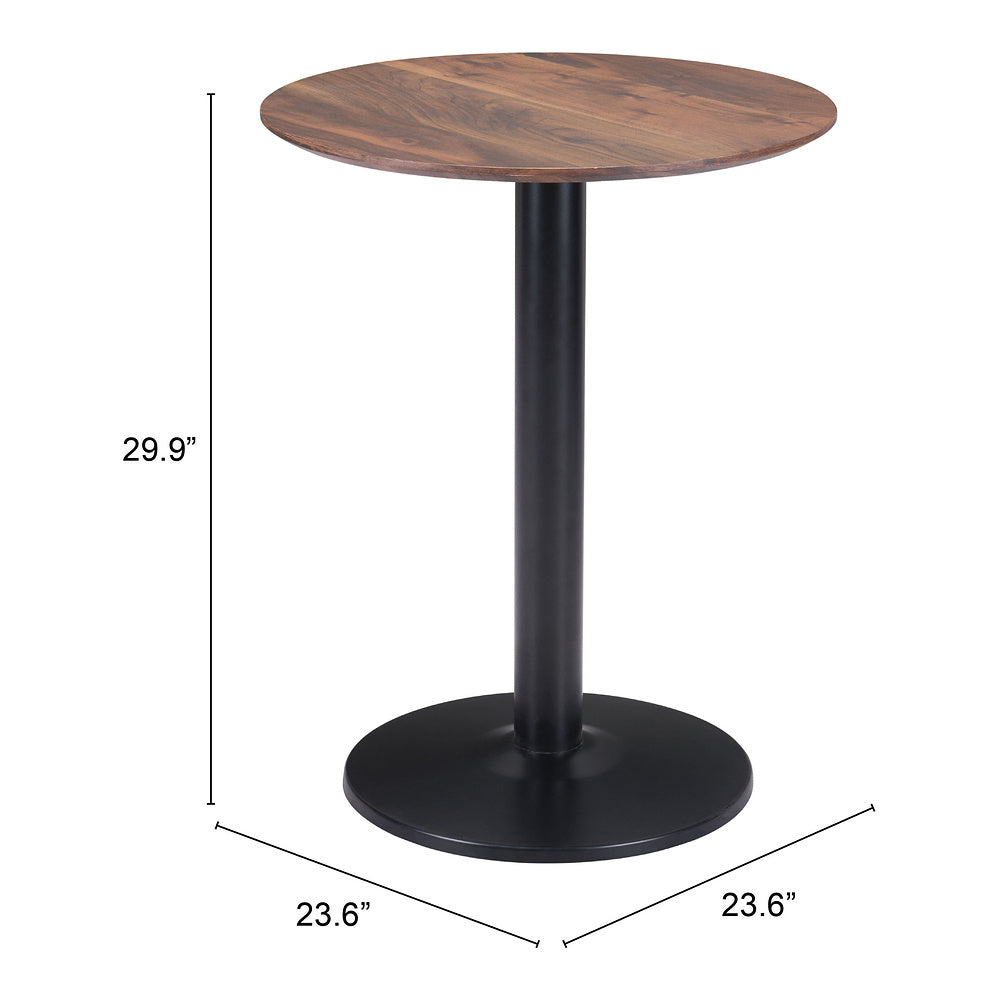 Mesa Bistró para Hotel - ZUO ALTO 60x60 101740 - Varios Colores - Cubierta de MDF Símil Madera y Estructura de Acero con Recubrimiento en Polvo
