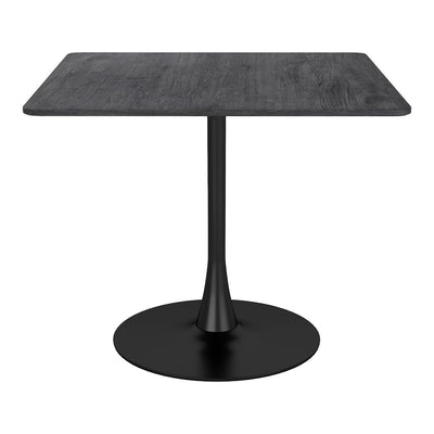Mesa de Comedor para Salón de Eventos - ZUO MOLLY - Negro - Cubierta de MDF Símil Madera y Estructura de Acero con Recubrimiento en Polvo