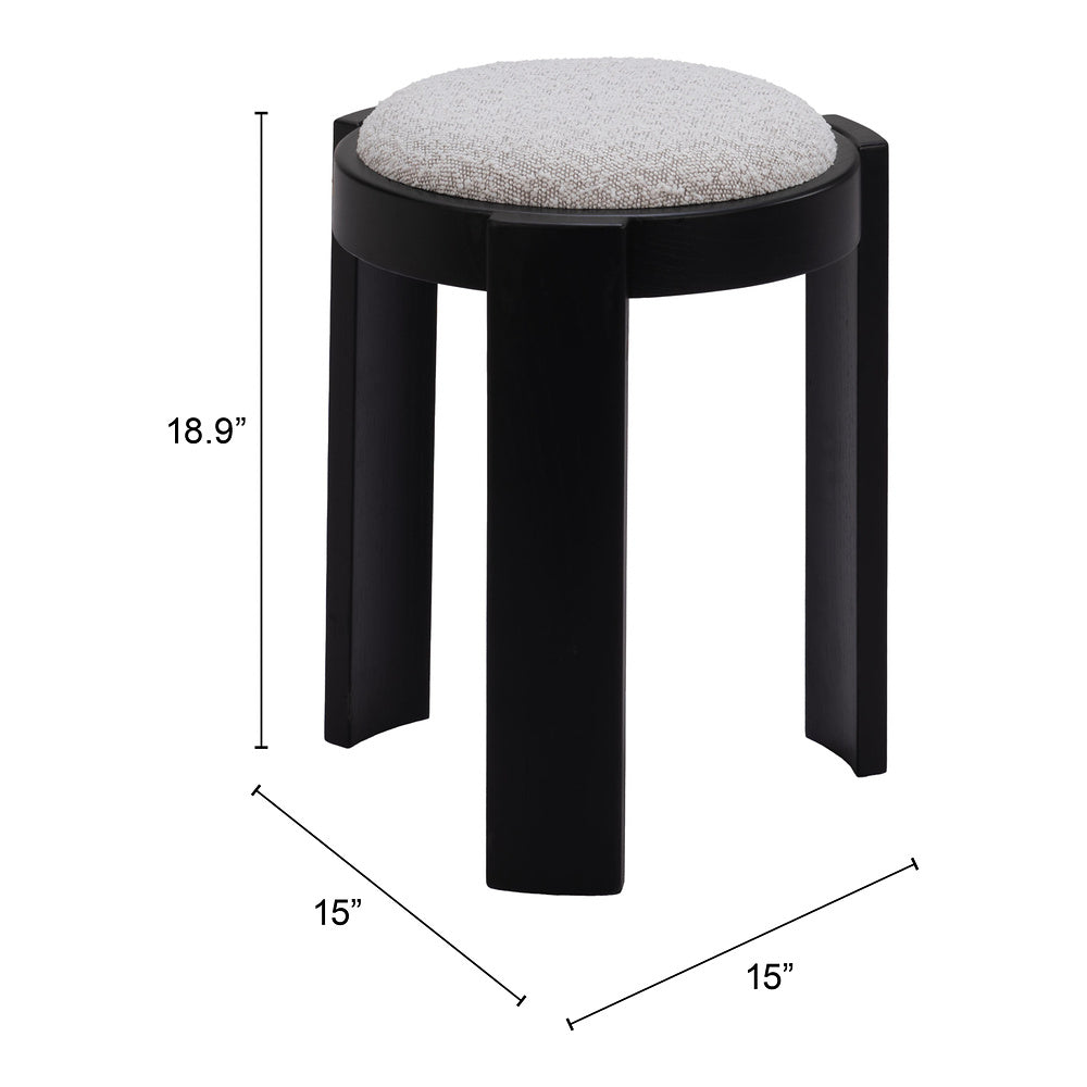 Otomán para Recepción - ZUO BANJUL - Gris Neblina - Tapizado en Tejido Texturizado