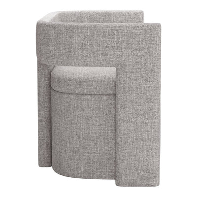 Banca para Sala de Espera 2 Plazas - ZUO PAPUA - Gris - Asiento y Estructura en Tela de Alto Desempeño 100% Poliéster