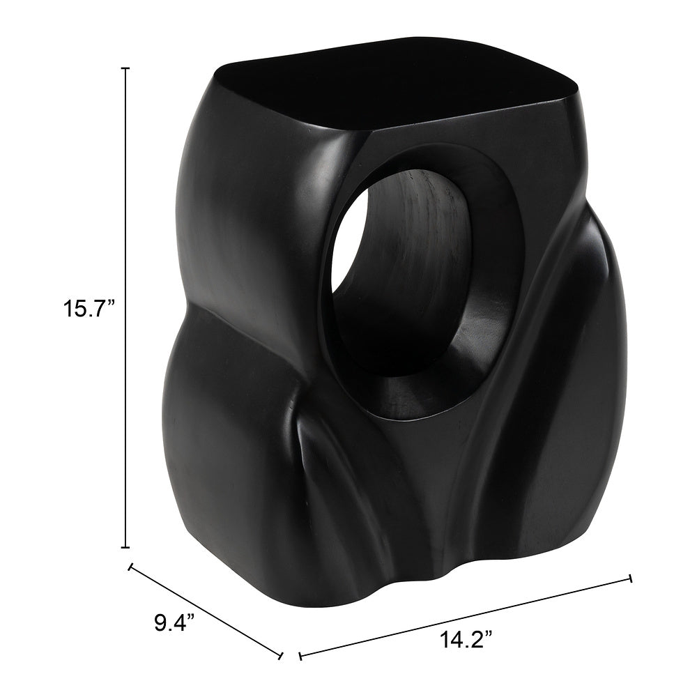 Mesa Auxiliar para Coworking - ZUO TRUNG - Negro - Cubierta de Madera de Mango Pintada y Estructura de Madera de Mango