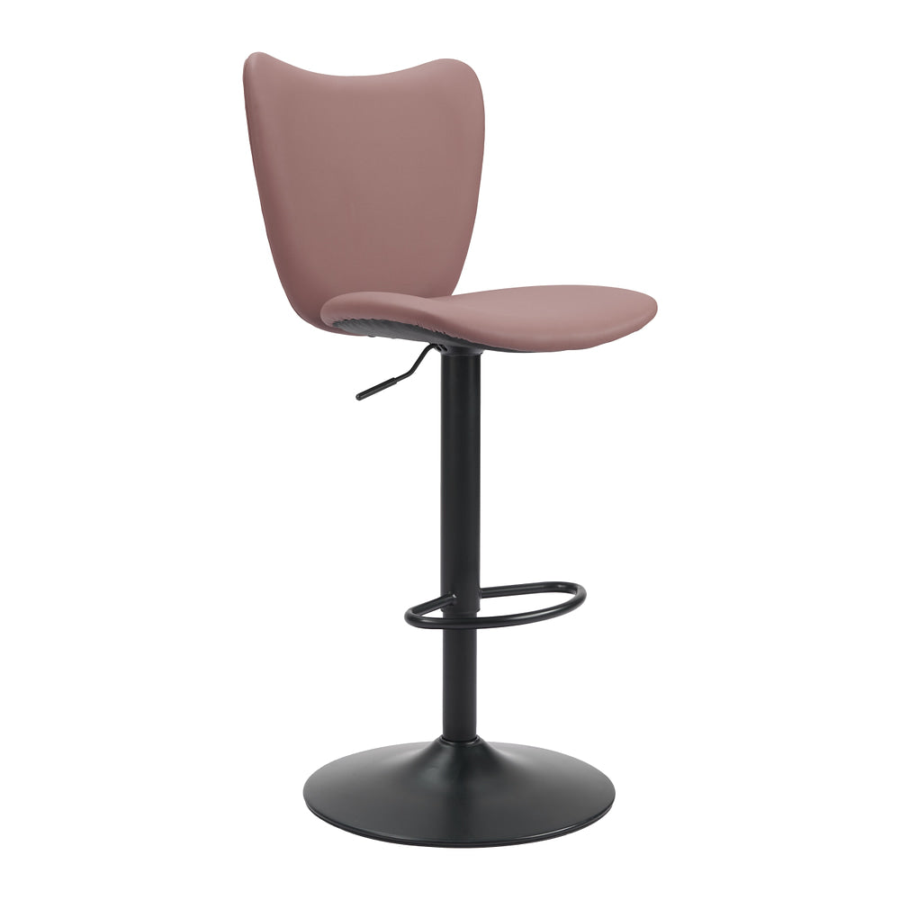 Banco Alto para Cafetería - ZUO ELEVATE - Café - Asiento y Respaldo Tapizados en Piel Sintética