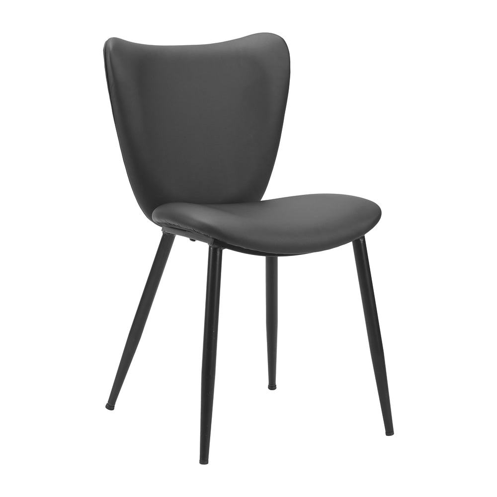 Silla Comercial para Cafetería - ZUO PRESTIGE - Negro - Asiento y Respaldo Tapizados en Piel Sintética