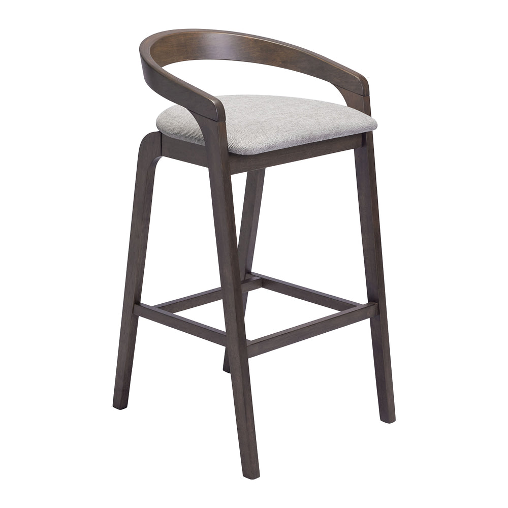 Banco Alto para Bar y Barra - ZUO TROY - Varios Colores - Asiento y Respaldo Tapizados en Lino Sintético