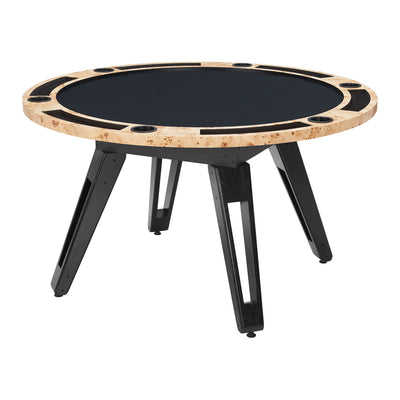 Mesa Comercial para Food Court - ZUO BURL - Natural - Cubierta de MDF con Chapa de Raíz y Estructura de MDF