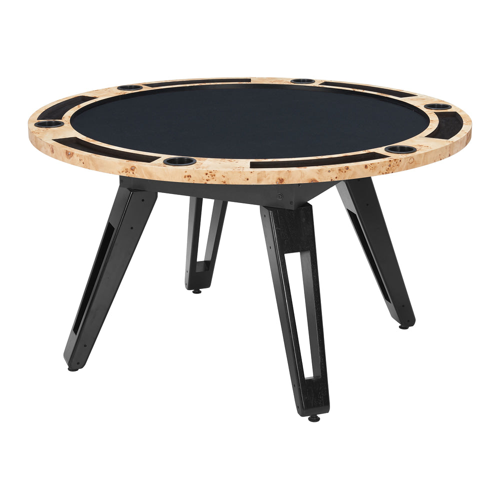 Mesa Comercial para Food Court - ZUO BURL - Natural - Cubierta de MDF con Chapa de Raíz y Estructura de MDF