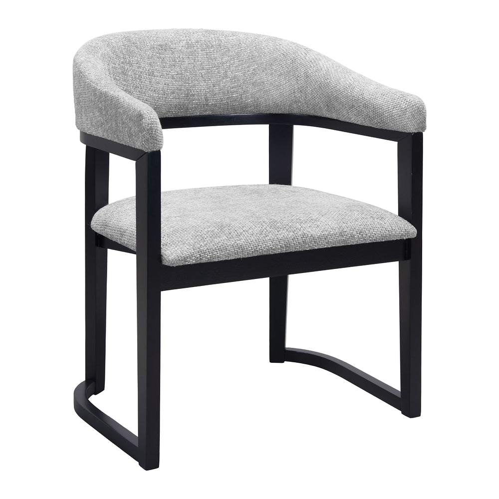 Silla Comercial para Bistró - ZUO ANASA - Gris - Asiento y Respaldo Tapizados en Lino Sintético