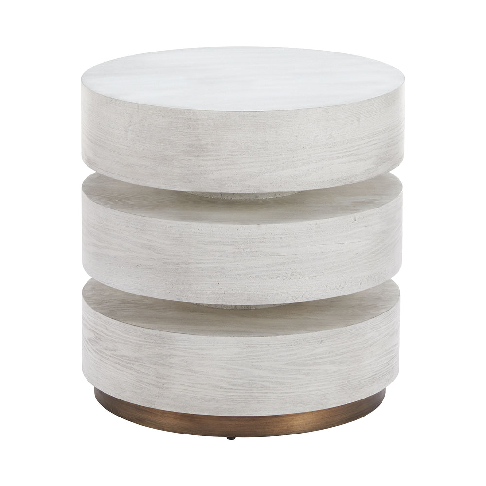 Mesa Auxiliar para Recepción - ZUO LAHA - Roble Blanco - Cubierta de MDF con Chapa de Madera y Estructura de Acero con Recubrimiento en Polvo