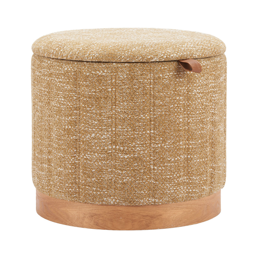 Otomán para Hotel - ZUO FIJE - Varios Colores - Tapizado en Tejido Texturizado - Amarillo Avena