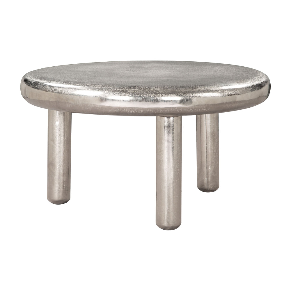 Mesa de Centro para Área de Descanso - ZUO ARIAN - Plata - Estructura y Cubierta en Aluminio Reciclado