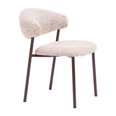 Silla Comercial para Comedor de Empresa - ZUO SEVILLE - Beige Nube - Asiento y Respaldo Tapizados en Tela Tipo Borrego