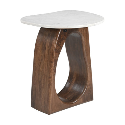 Mesa Auxiliar para Área de Descanso - ZUO VARA - Varios Colores - Cubierta de Mármol y Estructura de MDF