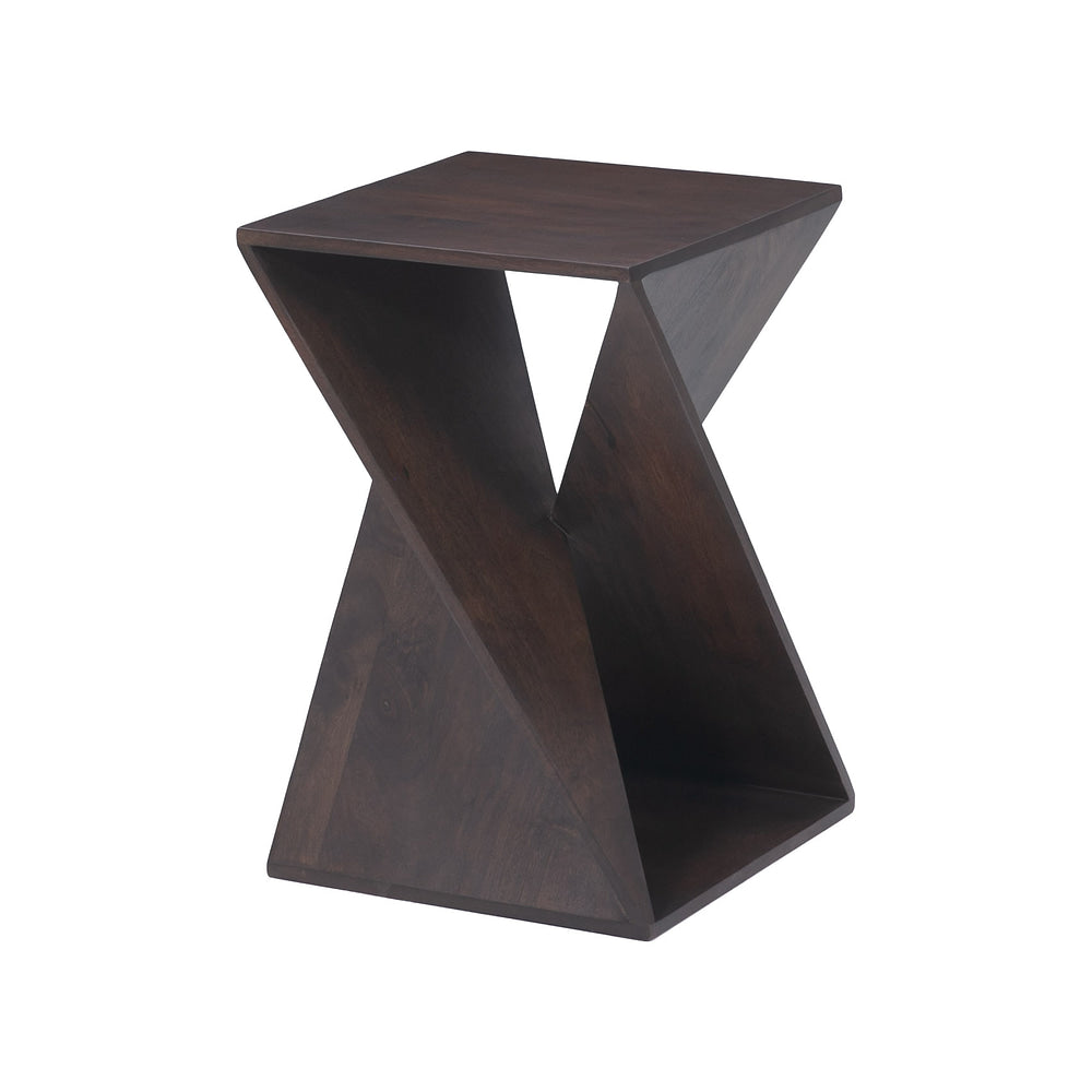 Mesa Decorativa para Lobby de Hotel - ZUO ALBA - Nogal - Cubierta de Mango Macizo Laminado y Estructura de Mango Macizo