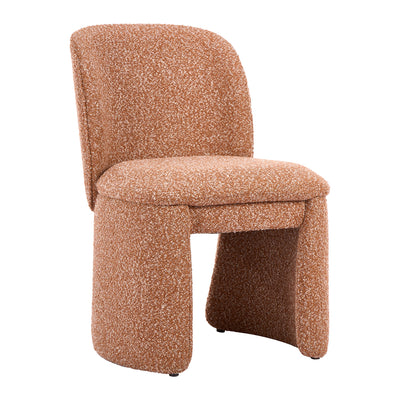 Silla Comercial para Restaurante - ZUO CITRINE - Café Galleta - Asiento y Respaldo Tapizados en Tela Tipo Borrego