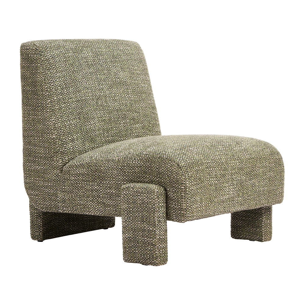 Sillón Ocasional para Sala de Espera - ZUO ORLEEN - Verde a Cuadros - Asiento y Respaldo Tapizados en Tejido Texturizado