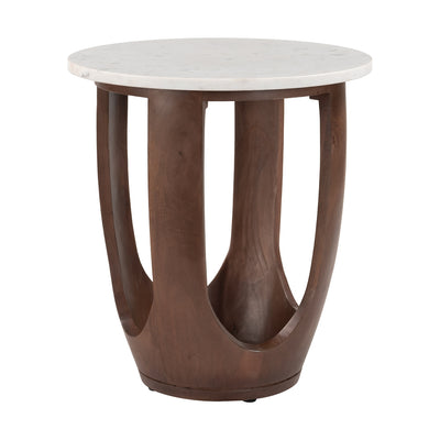Mesa Auxiliar para Coworking - ZUO VAAN - Varios Colores - Cubierta de Mármol Natural y Estructura de Mango Macizo