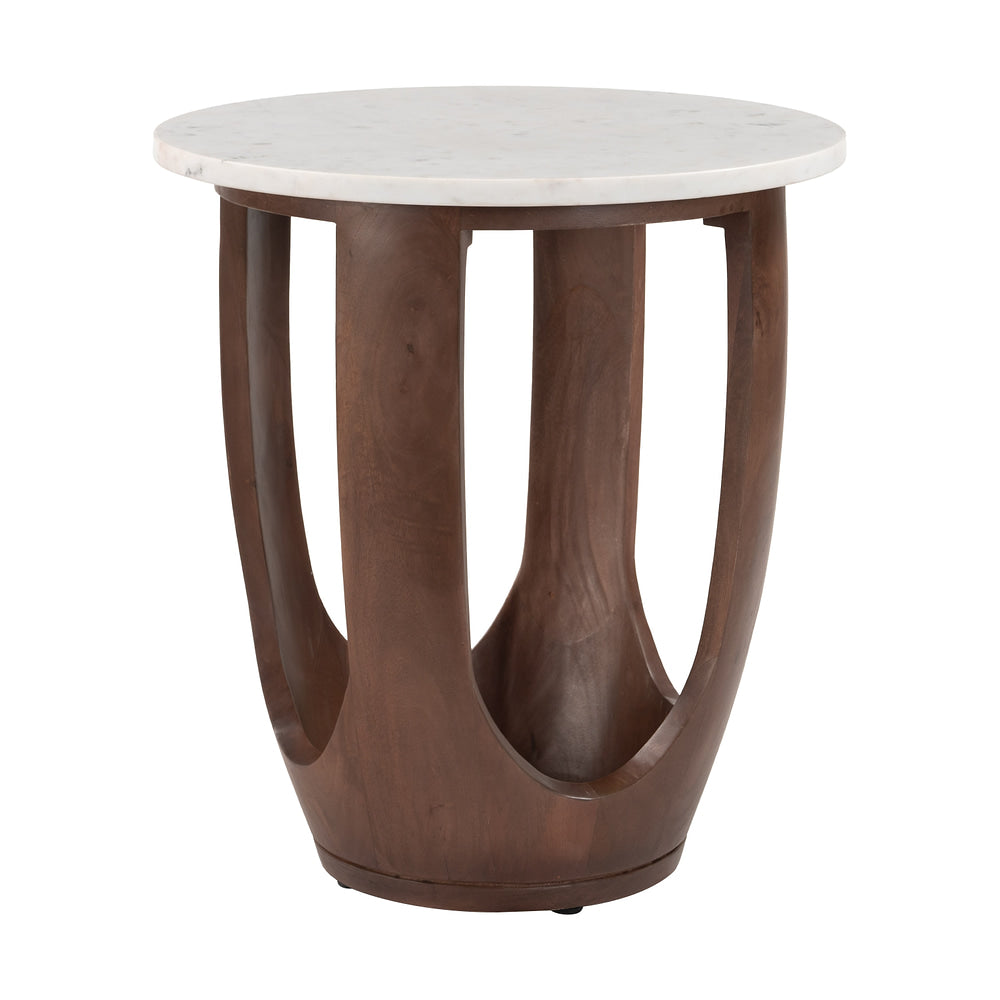 Mesa Auxiliar para Coworking - ZUO VAAN - Varios Colores - Cubierta de Mármol Natural y Estructura de Mango Macizo