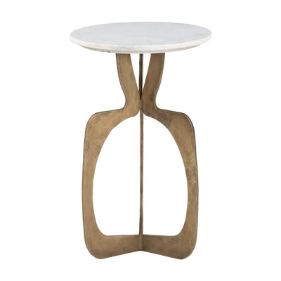 Mesa Auxiliar para Recepción - ZUO OPHELIA - Varios Colores - Cubierta de Mármol Natural y Estructura de Hierro con Recubrimiento en Polvo