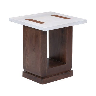 Mesa Auxiliar para Recepción - ZUO HASSAN - Blanco - Estructura y Cubierta en Madera de Mango
