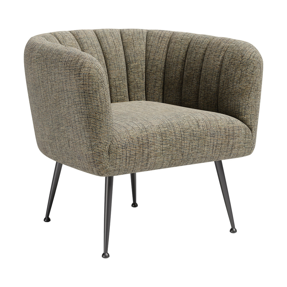 Sillón Ocasional para Salón de Belleza - ZUO DECO - Verde Tweed - Asiento y Respaldo Tapizados