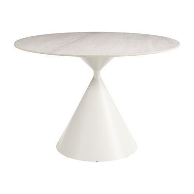 Mesa de Comedor para Restaurante - ZUO PLINN - Varios Colores - Cubierta de Piedra Sinterizada Símil Travertino y Estructura de Acero con Recubrimiento en Polvo
