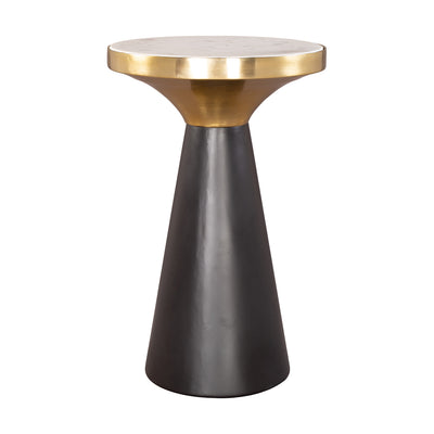 Mesa Decorativa para Recepción - ZUO OBSIDIAN - Multicolor - Cubierta de Mármol Natural y Estructura de Hierro con Recubrimiento en Polvo
