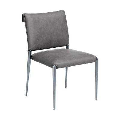 Silla Comercial para Desayunador - ZUO FREESIA - Varios Colores - Asiento y Respaldo Tapizados en Piel Sintética - Gris Carbón