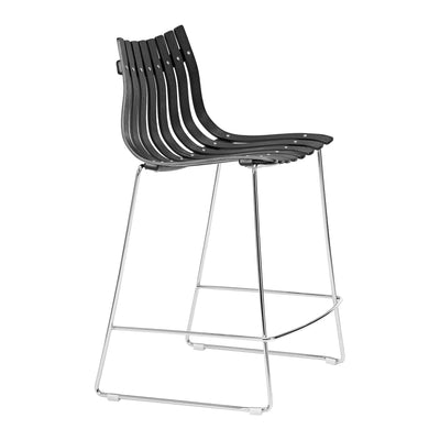 Banco Mostrador para Bistró - ZUO BEAUFORT - Negro - Asiento y Estructura en Madera de Ingeniería