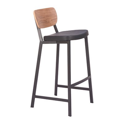 Banco Alto para Restaurante - ZUO ARDENNE - Varios Colores - Asiento y Respaldo Tapizados en Piel Sintética