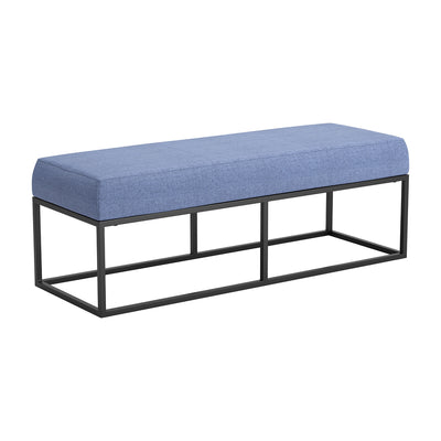 Banca para Comedor de Empresa 2 Plazas - ZUO ZOWIE - Azul - Asiento y Respaldo Tapizados
