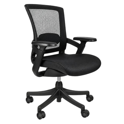 Silla de Oficina Task Skate Estructura Negra - REQUIEZ SKATE RM-9025N/NG 102-09025 - Negro - Mesh Negra Lisa con Base de Nylon