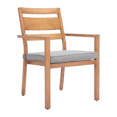 Silla para Bistró y Terraza - ZUO RADER - Natural - Asiento y Respaldo Tapizados con Tela para Exterior