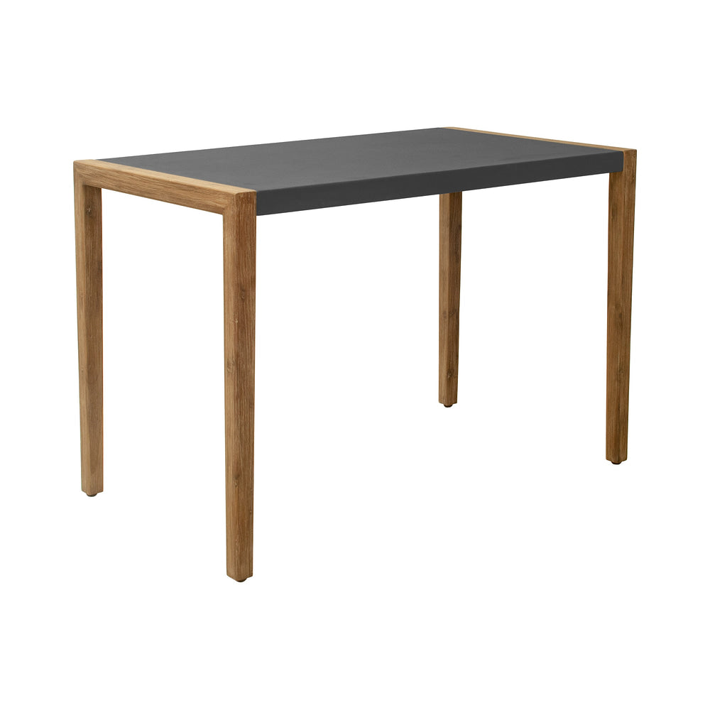 Mesa Mostrador de Terraza para Roof Garden - ZUO KATA - Gris - Cubierta de Duralcrete Símil Concreto y Estructura de Madera de Acacia