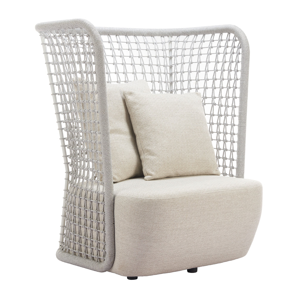 Sillón de Terraza para Spa - ZUO HUDU - Beige - Asiento y Respaldo Tapizados con Tela para Exterior