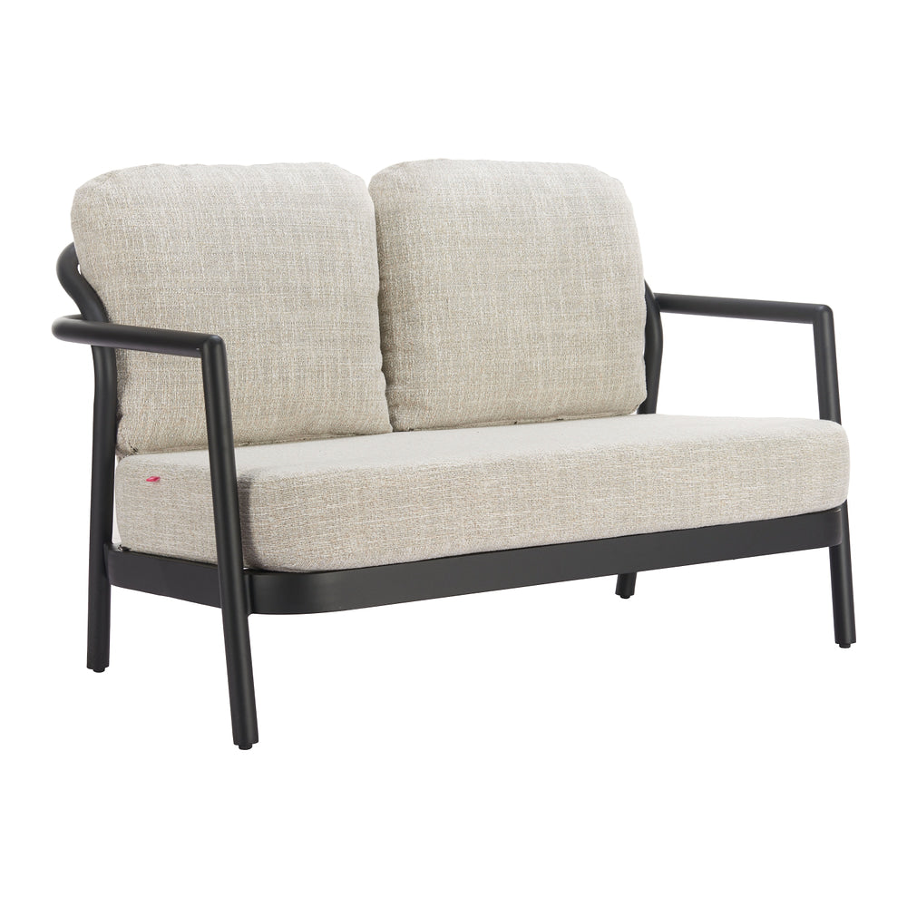 Love Seat de Terraza para Zona de Alberca 2 Plazas - ZUO REIN - Beige - Asiento y Respaldo Tapizados con Tela para Exterior