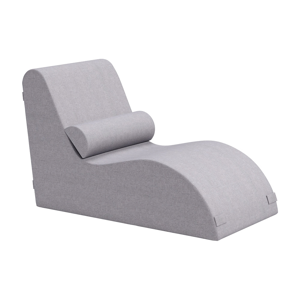 Camastro de Intemperie para Hotel - ZUO LUANDA - Gris - Asiento y Respaldo Tapizados con Tela para Exterior