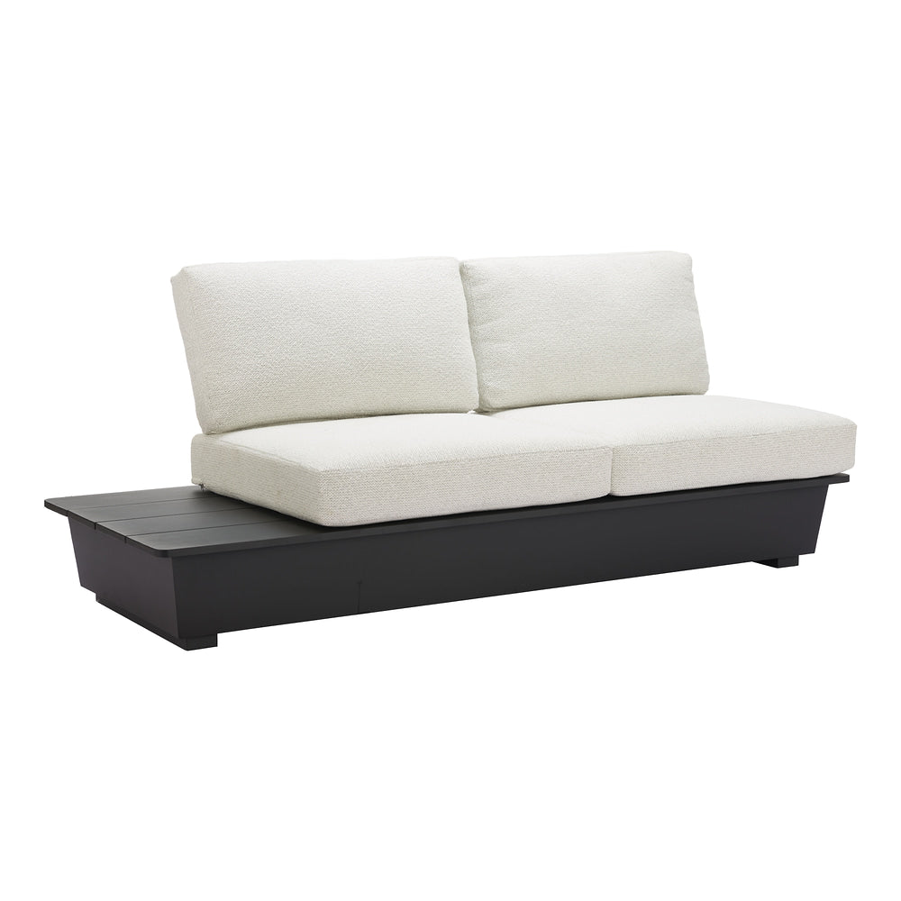 Love Seat de Terraza para Club de Playa 2 Plazas - ZUO TIEN - Beige - Asiento y Respaldo Tapizados con Tela para Exterior