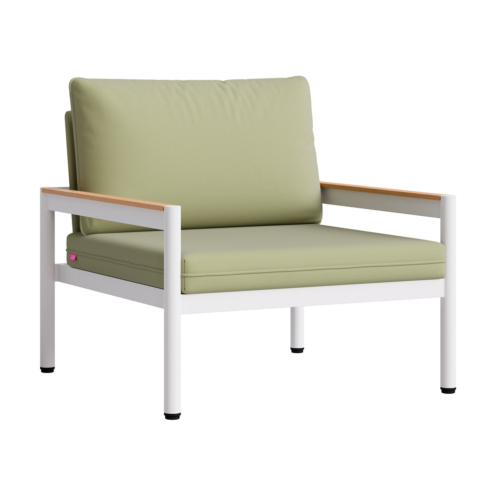 Sillón de Terraza para Spa - ZUO LYCHEE - Verde - Asiento y Respaldo Tapizados con Tela para Exterior