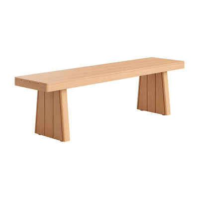 Banca para Restaurante y Jardín 2 Plazas - ZUO NIMONE - Natural - Asiento y Estructura en Acacia Maciza
