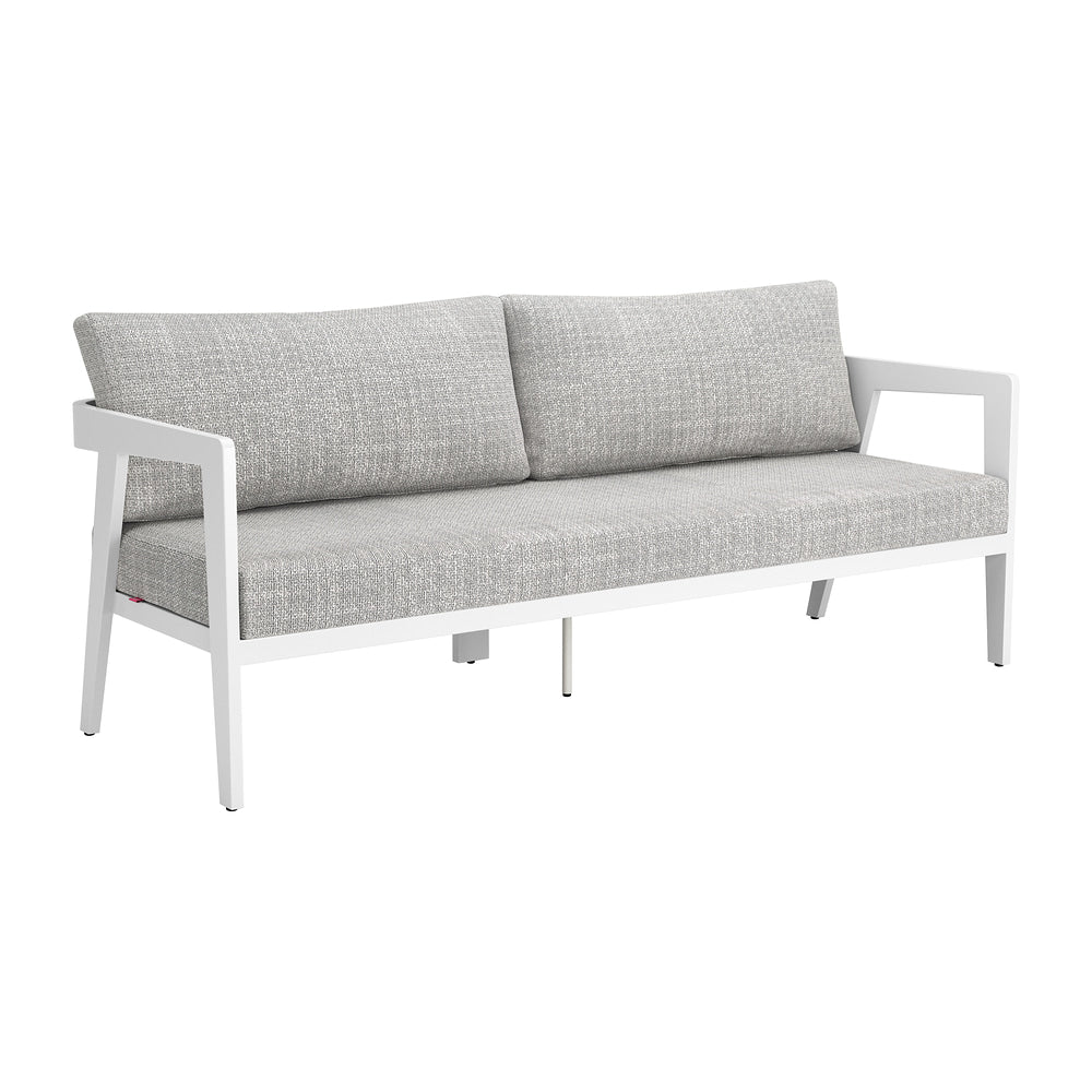 Sofá de Terraza para Hotel 3 Plazas - ZUO ROCCIA - Gris - Asiento y Respaldo Tapizados con Tela para Exterior