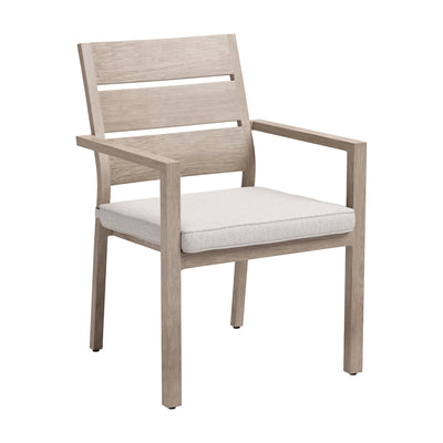 Silla para Restaurante y Jardín - ZUO REEFLINE - Gris - Asiento y Respaldo Tapizados con Tela para Exterior