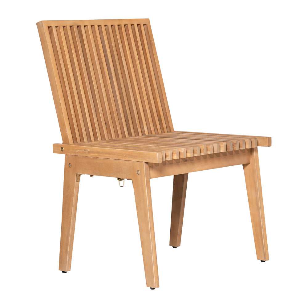 Silla para Hotel y Bistró - ZUO VALTAN - Natural - Asiento y Estructura en Acacia Maciza