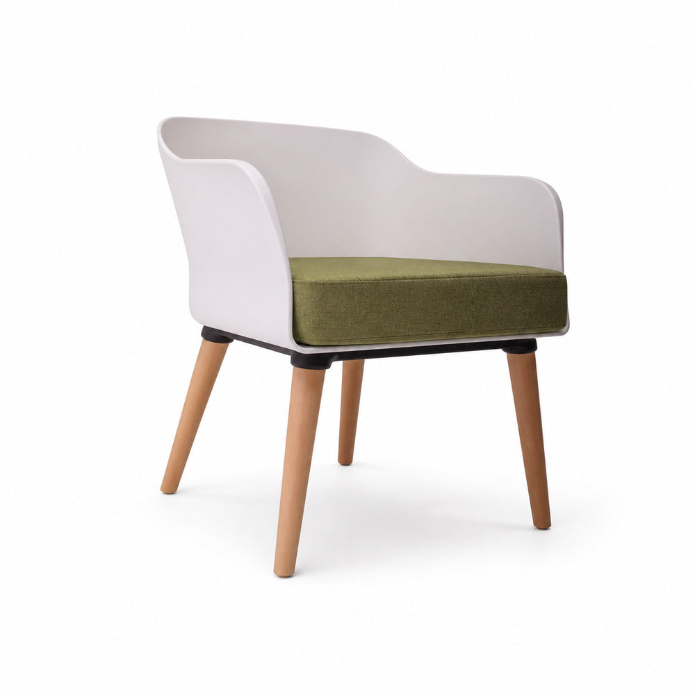 Sillón Ocasional Tapizado Respaldo Sillón de VERSA OFFSET, vista de tres cuartos sobre fondo blanco