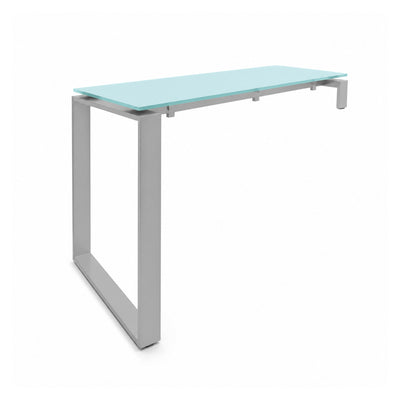 Escritorio de Oficina Fondo 60cm con 2 Patas para Montar - VERSA AXIO - Estructura Blanco/gris - 200×60×75