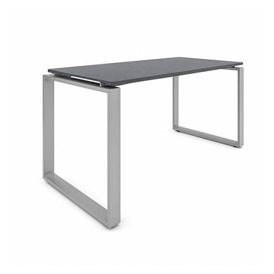 Escritorio de Oficina Configurable en Bateria - VERSA AXIO - Estructura Blanco/gris - 160×75×75 - Posicion Inicial
