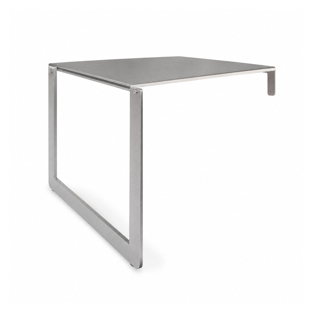 Escritorio de Oficina Bench para 2 Usuarios con 2 Patas - VERSA AXIO - Estructura Blanco/gris - 120×124×75 - Riel Central Aluminio
