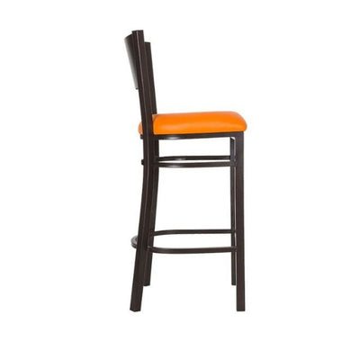 Banco Comercial Para Cafetería - ALBAR AR-185 F - Varios Colores - Asiento Tapizado y Respaldo En Lámina De Acero
