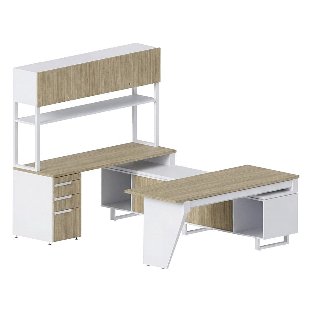 Conjunto Ejecutivo para Oficina Privada - GEBESA G-CONNECT - Pata Delta - Frente 180 cm - Derecha